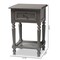 Baxton Studio Sheldon Vintage Grey Finished Wood 1-Drawer Nightstand 191-11950-ZORO - alternate 5